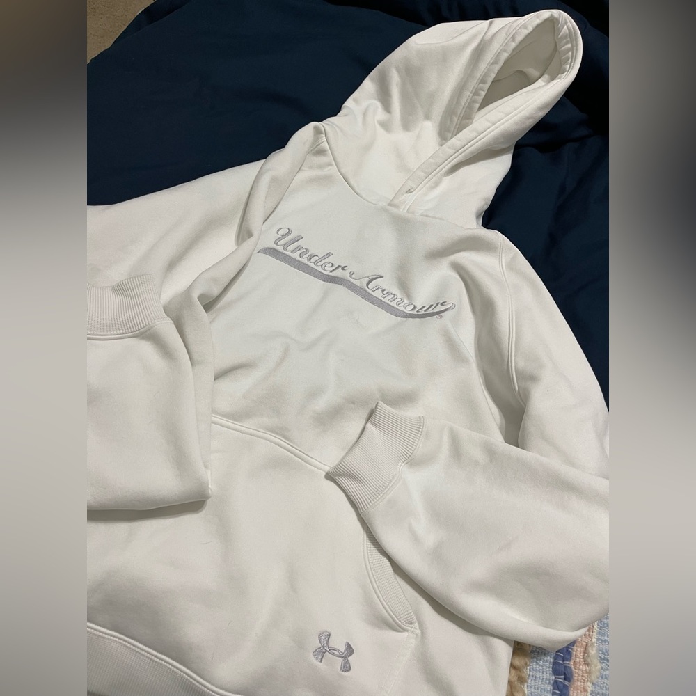 Under Armour white hoodie